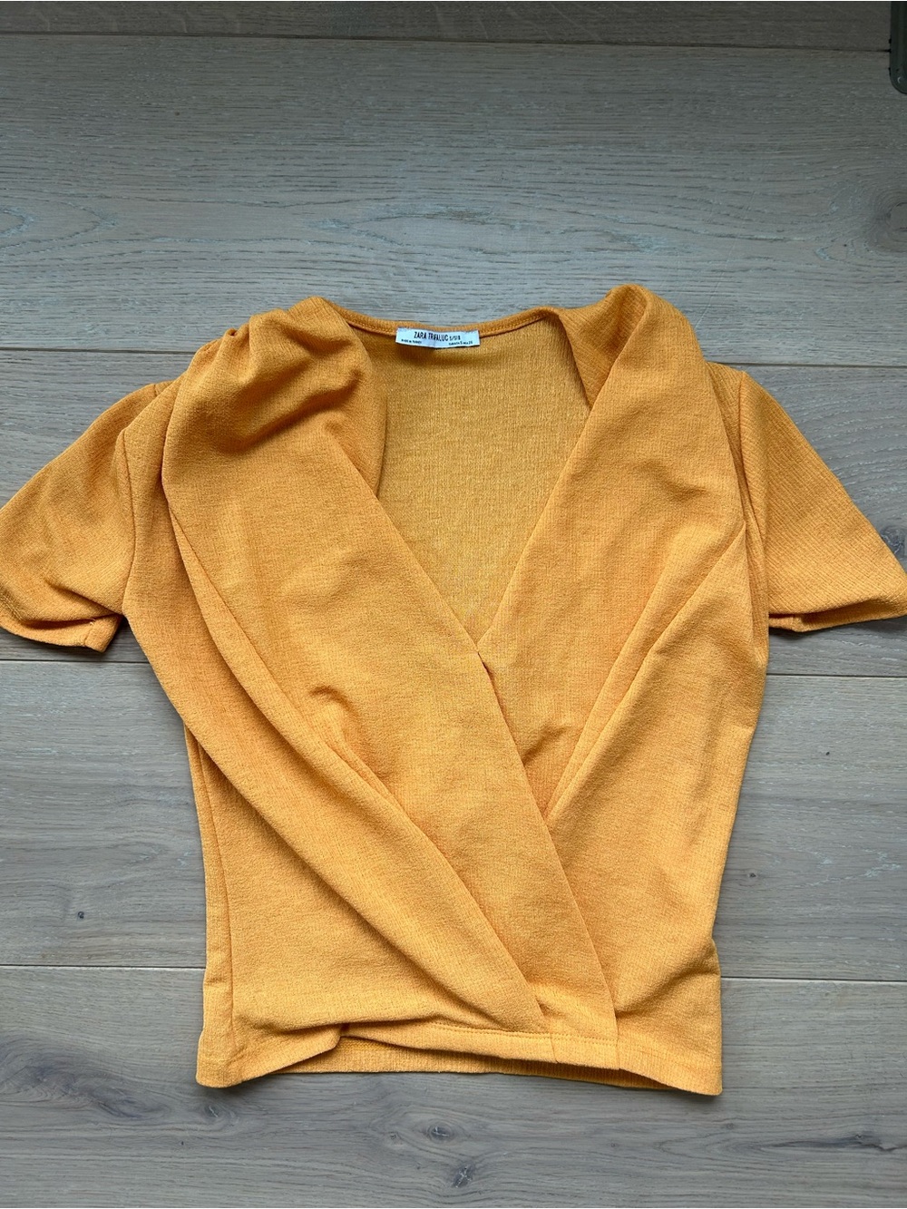 Zara Wrap Short-Sleeve Top